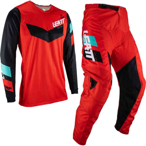  Leatt Combo Jersey + Pants Ride Kit Moto 3.5 Red