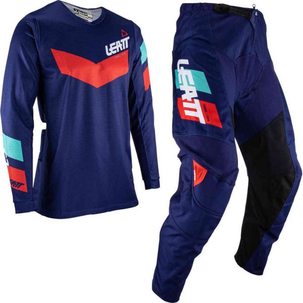 Combos MX-Enduro Leatt Combo Jersey + Pants Ride Kit Moto 3.5 Royal