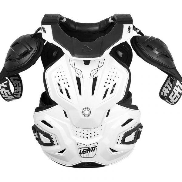  Leatt Moto MX Vest Guard Cu Neck Brace Fusion 3.0 White
