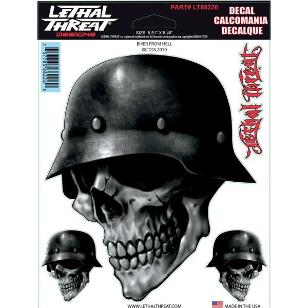 Various Accessories Lethal Threat Decal Biker From Hell