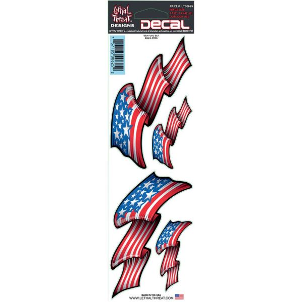 Various Accessories Lethal Threat Decal USA Flag Set