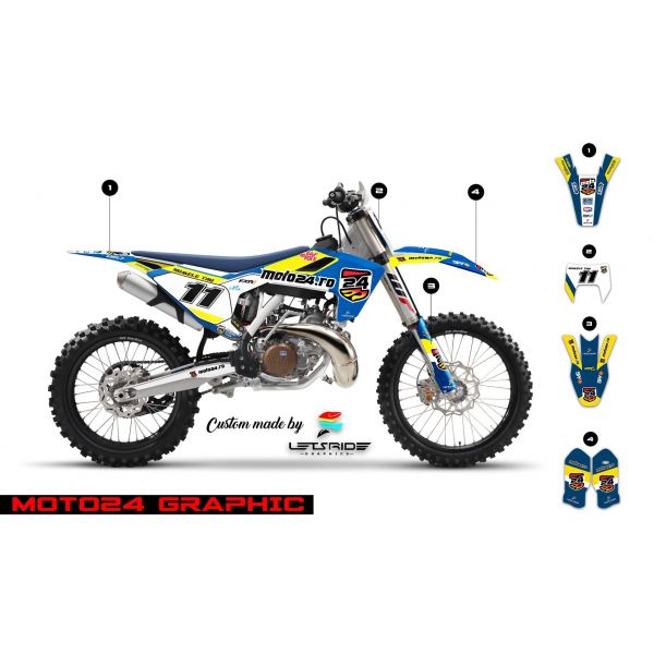 Graphics Lets Ride Moto24 Graphics Kit for Husqvarna
