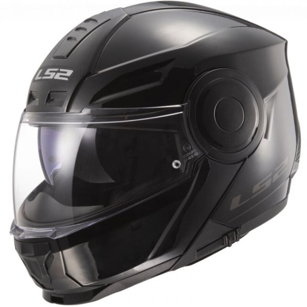  LS2 Flip-Up Motorcycle Helmet FF902 Scope Solid Gloss Black
