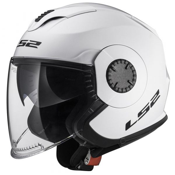  LS2 Jet Motorcycle Helmet  OF570 Verso White