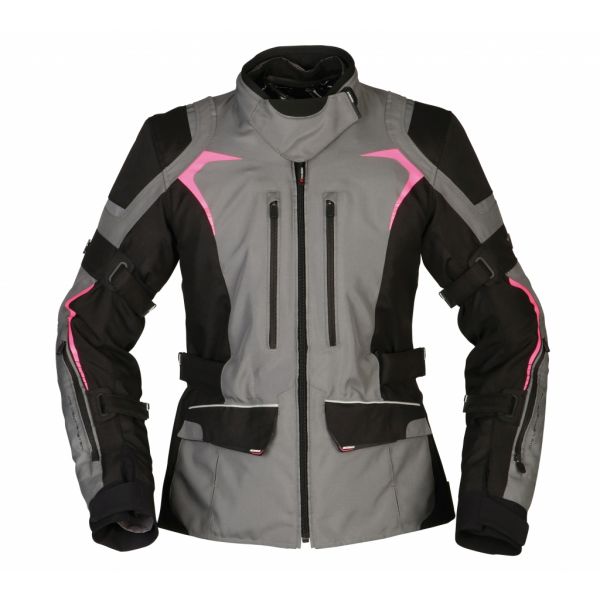  Modeka Textile Moto Jacket Lady Elaya Ashen Black/Grey/Pink