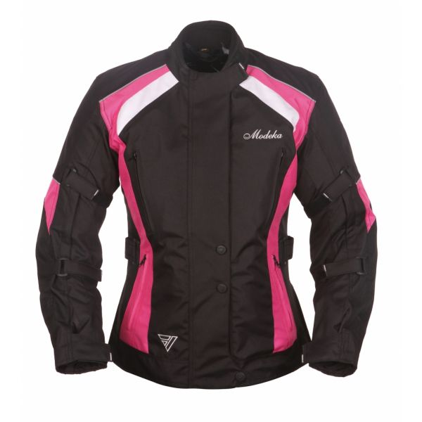 Textile Womens Jackets Modeka Textile Moto Jacket Lady Janika Black/Pink