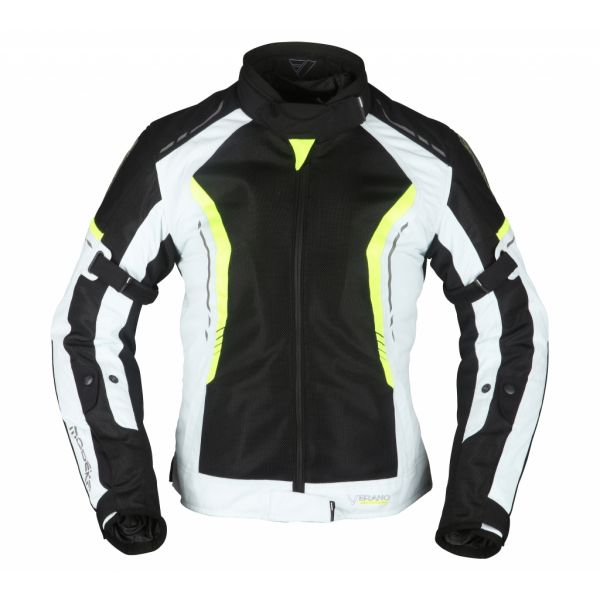  Modeka Textile Moto Jacket Lady Khao Air Black/Ashen/Neon