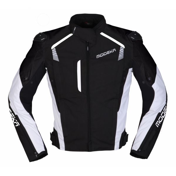  Modeka Textile Moto Jacket  Lineos Black/White