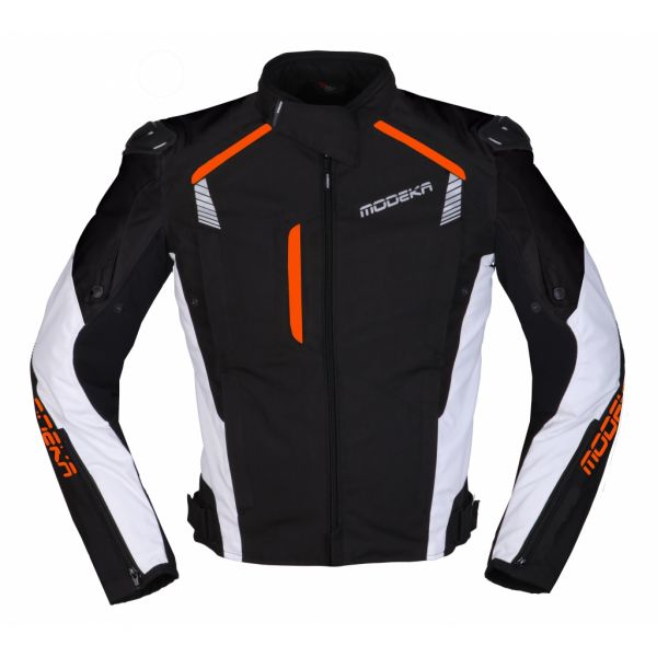  Modeka Geaca Moto Textila  Lineos Black/White/Orange