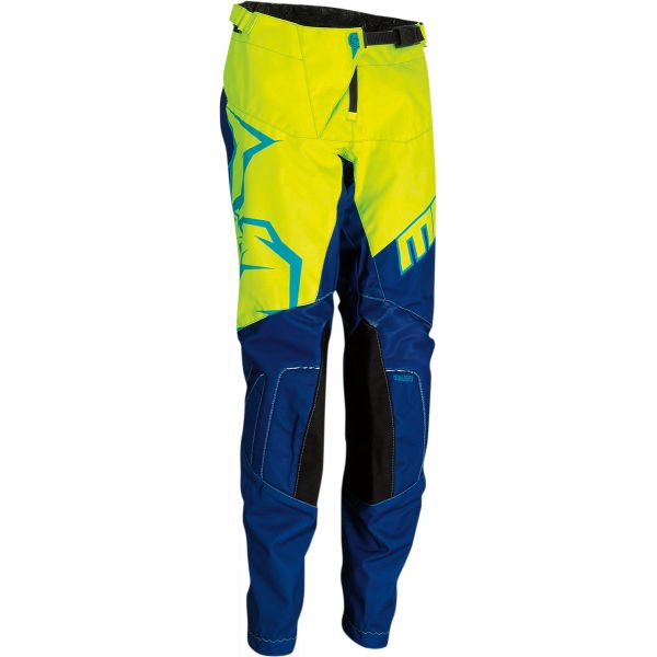  Moose Racing Youth Qualifier Pants Navy/Yellow/Teal