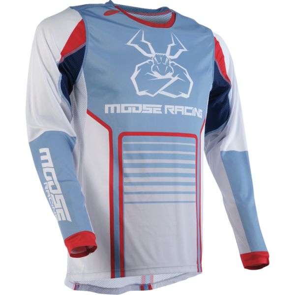  Moose Racing Tricou Moto Enduro/MX Agroid Blue/Gray 24