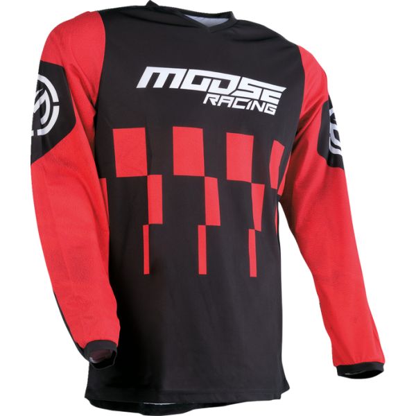 Moose Racing Tricou Moto Enduro/MX Qualifier Black/Red 24