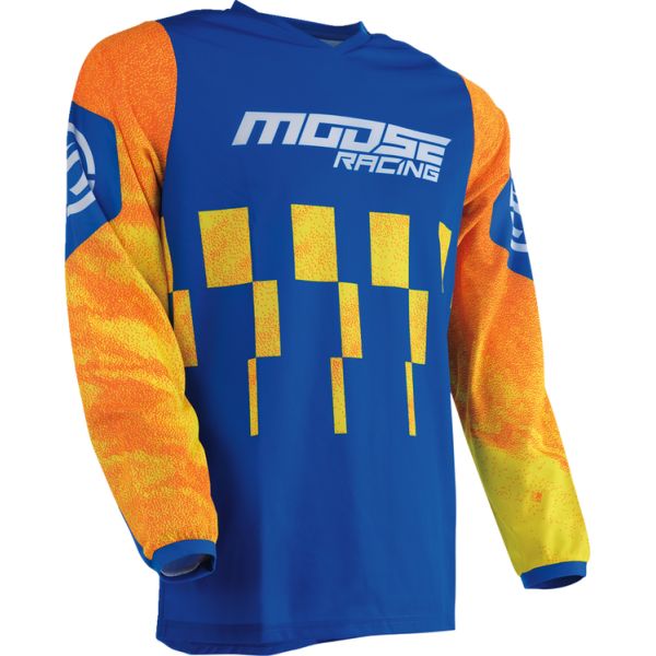  Moose Racing Tricou Moto Enduro/MX Qualifier Orange/Blue 24