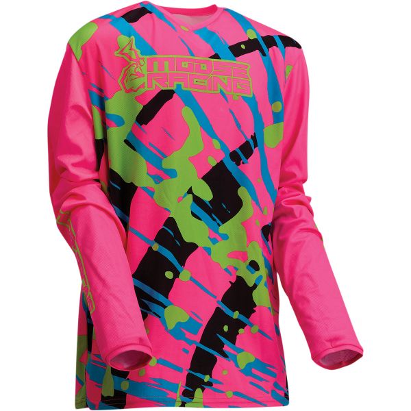 Moose Racing Moto MX Youth Jersey Agroid Pink