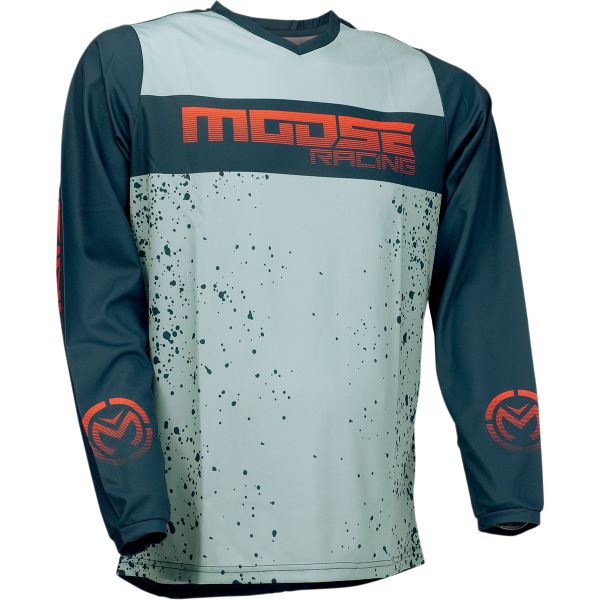 Jerseys MX-Enduro Moose Racing Moto MX Jersey Qualifier Grey/Orange