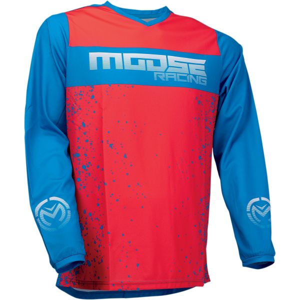  Moose Racing Moto MX Jersey Qualifier Red/White/Blue