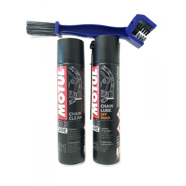  Moto24 Essentials Kit Curatare + Ungere Lant Motul Off Road C3