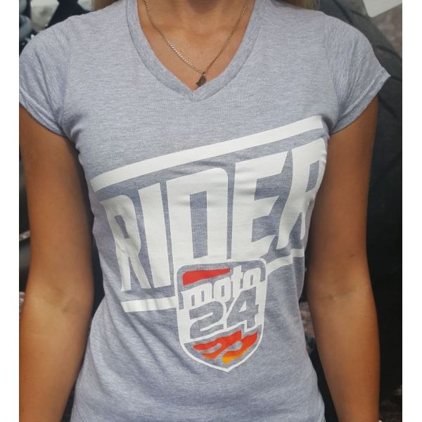 Casual T-shirts/Shirts Moto24 Rider Moto24 Gray Women Tee
