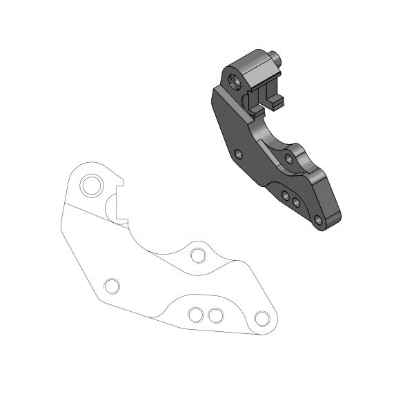 Brake Upgrade Kit Motomaster Brake Caliper Relocate Bracket Dakar 298mm - 211056