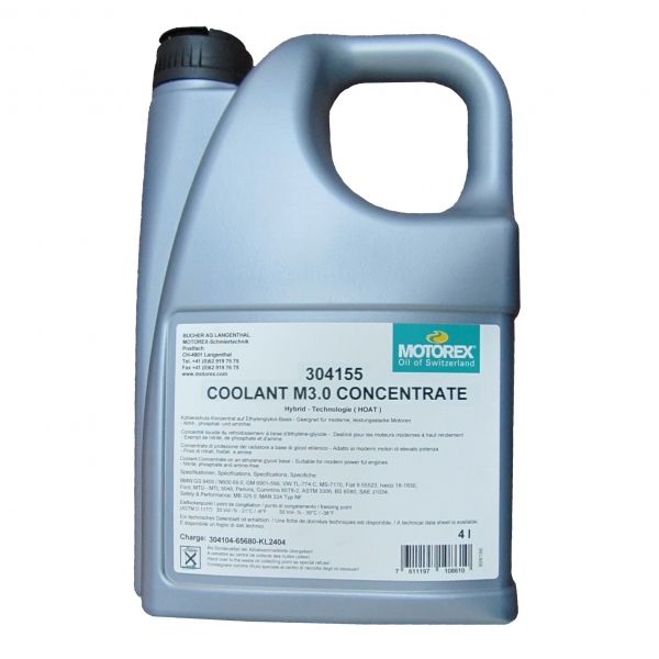 Coolant Motorex Coolant M3.0 Concentrate 4L