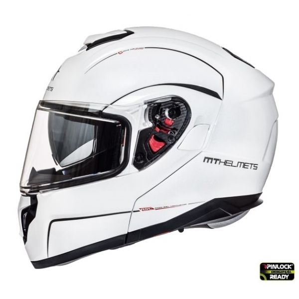 Casti Moto Flip-up (Modulabile) MT Helmets Casca Moto Flip-Up/Modulabila Atom SV Solid Gloss Pearl White 2021