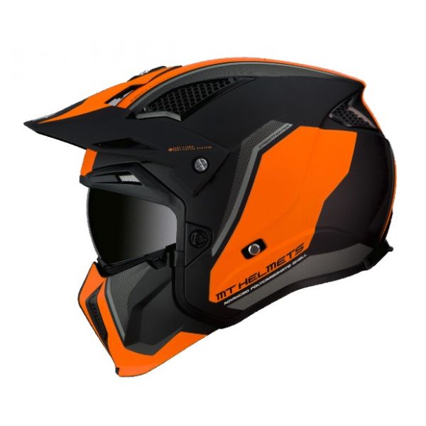  MT Helmets Casca Moto ATV Streetfighter SV C4 Negru/Portocaliu