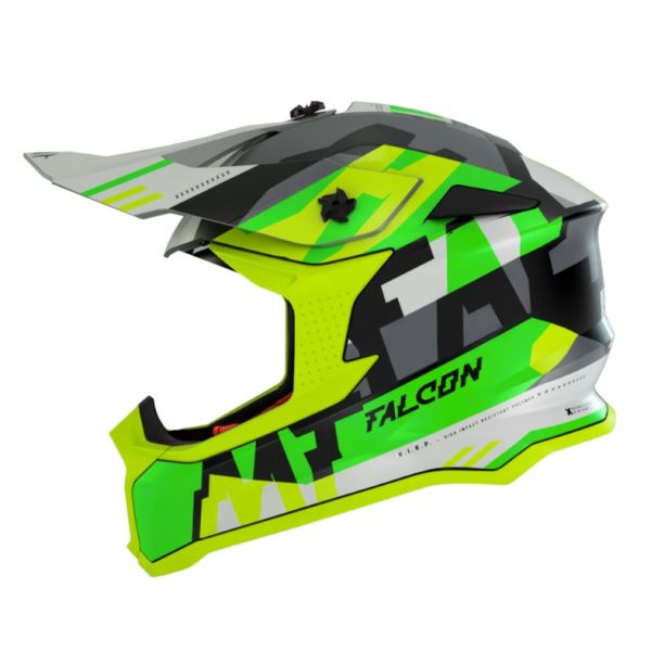 Helmets MX-Enduro MT Helmets Enduro Moto Helmet Falcon Arya A3 Galben Fluor Mat