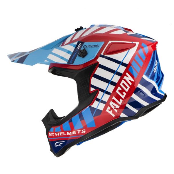  MT Helmets Casca Moto Enduro Falcon Energy B5 Red/Blue/White