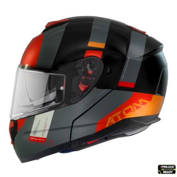  MT Helmets Casca Moto Flip-Up Atom SV Gorex B4 Orange Matt 2023