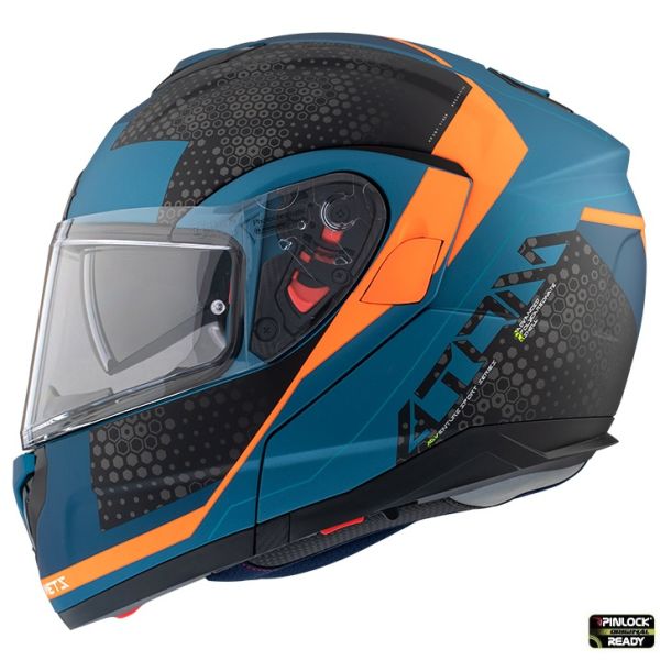 Flip up helmets MT Helmets Flip-Up Moto Helmet Atom SV Gorex B7 Blue Matt 2023
