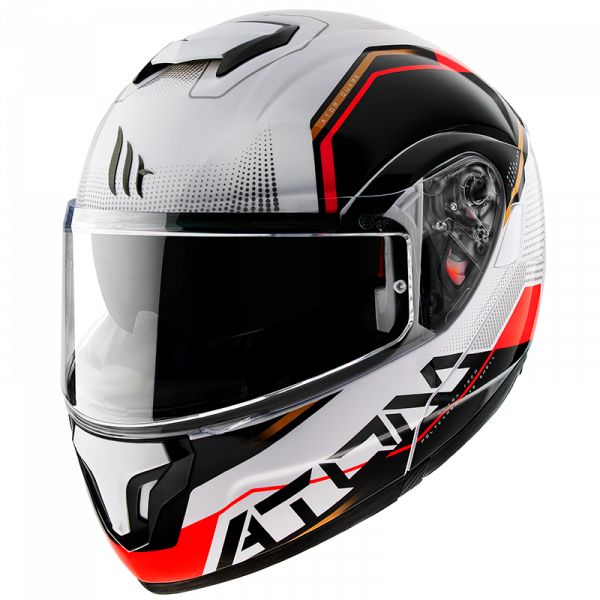  MT Helmets Casca Moto Flip-Up Atom SV Quark B5 Gloss Pearl Red