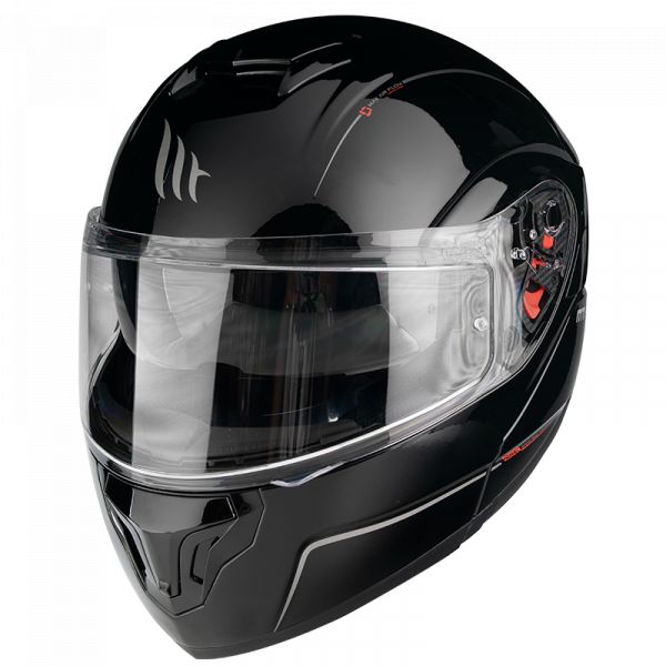  MT Helmets Casca Moto Flip-Up Atom SV Solid Gloss Black