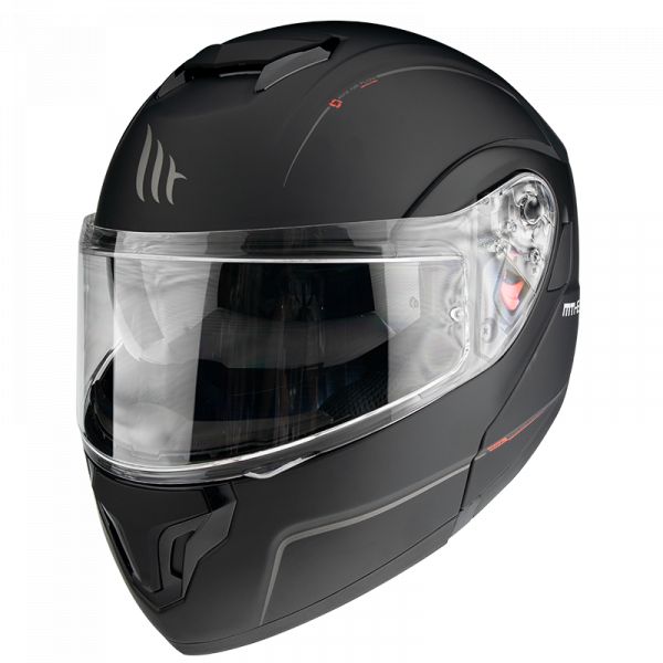  MT Helmets Casca Moto Flip-Up Atom SV Solid Matt Black