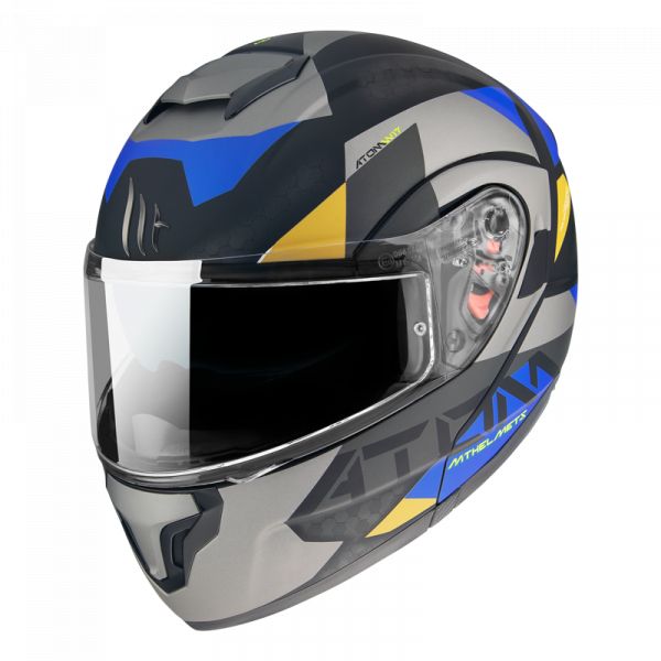  MT Helmets Casca Moto Flip-Up Atom SV W17 A2 Matt Gray