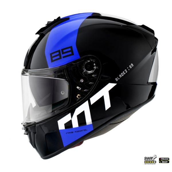  MT Helmets Casca Moto Full-Face Blade 2 SV 89 B2 Gloss Pearl Fluo Blue
