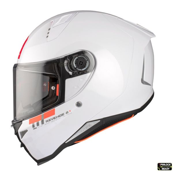 Full face helmets MT Helmets Full-Face Moto Helmet Revenge 2 S A0 Glossy White 24