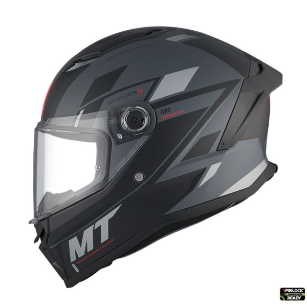 Full face helmets MT Helmets Full/Face Moto Helmet Stinger 2 Zivze C2 Black/Grey Matt 23