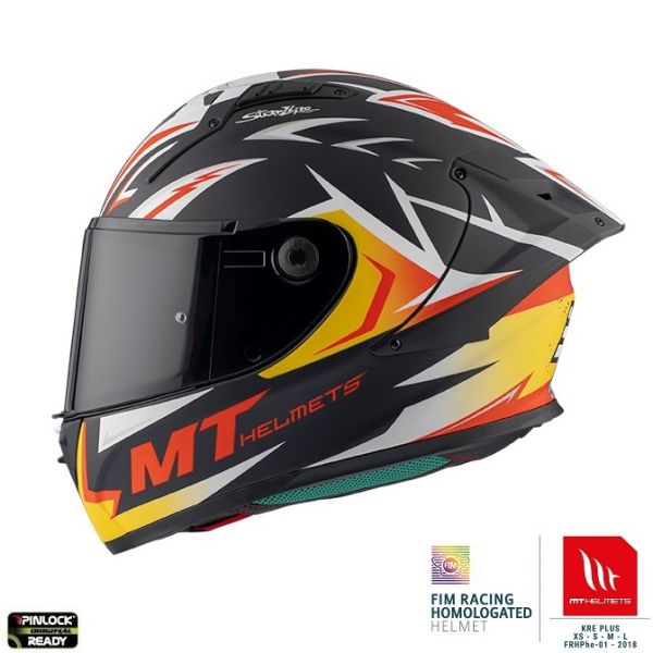  MT Helmets Full-Face Moto Helmet KRE+ Carbon Acosta A37 Blue Matt