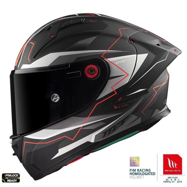  MT Helmets Casca Moto Full-Face Kre Carbon Kraker C5 Red Matt 2023