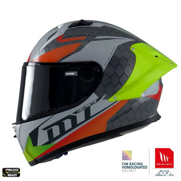 Full face helmets MT Helmets Full-Face Moto Helmet KRE+ Carbon Projectile D2 Grey