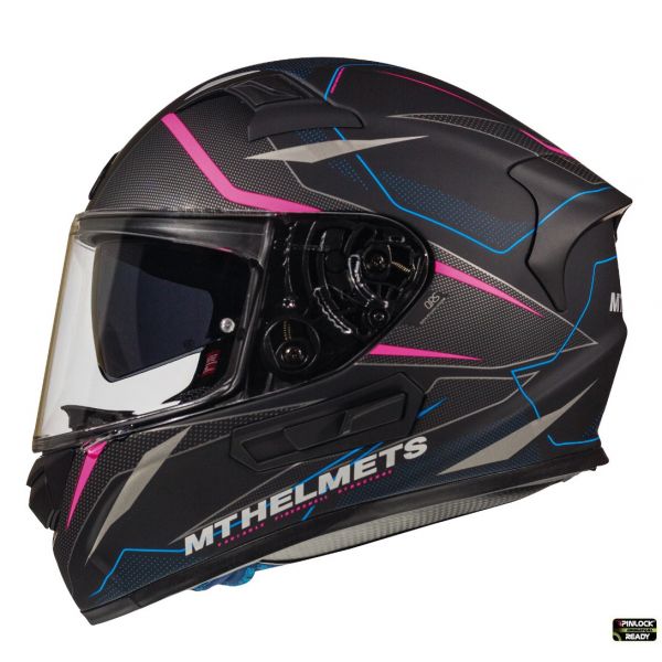  MT Helmets Full-Face Moto Helmet KRE SV Interpid C2 Black/Pink