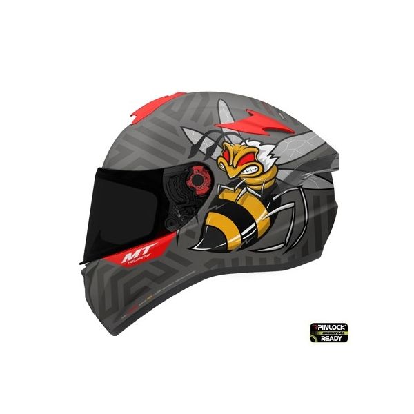  MT Helmets Full-Face Moto Helmet Targo Bee B5 Grey 
