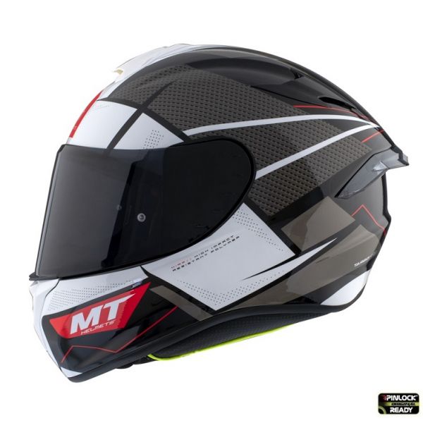 Full face helmets MT Helmets Full-Face Moto Helmet Targo Pro Podium B0 Black/White