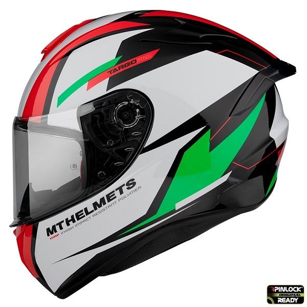  MT Helmets Casca Moto Full-Face Targo Pro Sound C6 Black/Red/White/Green