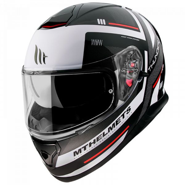 Casti Moto Integrale MT Helmets Casca Moto Full-Face Thunder 3 SV Carry E0 Gloss Pearl White