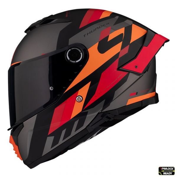 Full face helmets MT Helmets Full-Face Moto Helmet Thunder 4 SV Ergo C7  Black/Red/Orange