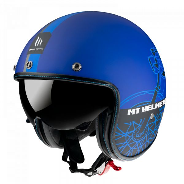  MT Helmets Casca Moto Jet Caf? Racer B7 Gloss Blue