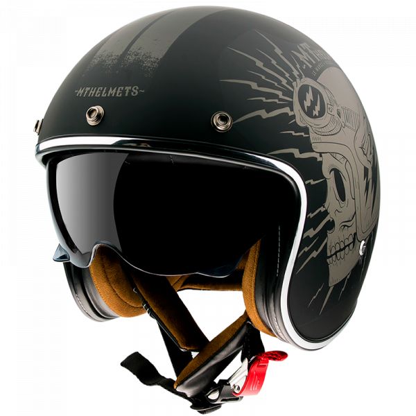 Jet helmets MT Helmets Jet Moto Helmet Diler A2 Matt Gray