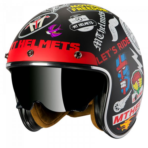 Casti Moto Jet (Open Face) MT Helmets Casca Moto Jet Le Mans 2 Anarchy A1 Matt Black