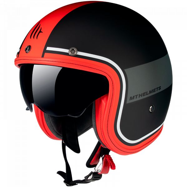 Casti Moto Jet (Open Face) MT Helmets Casca Moto Jet Le Mans 2 SV Tant A5 Matt Red